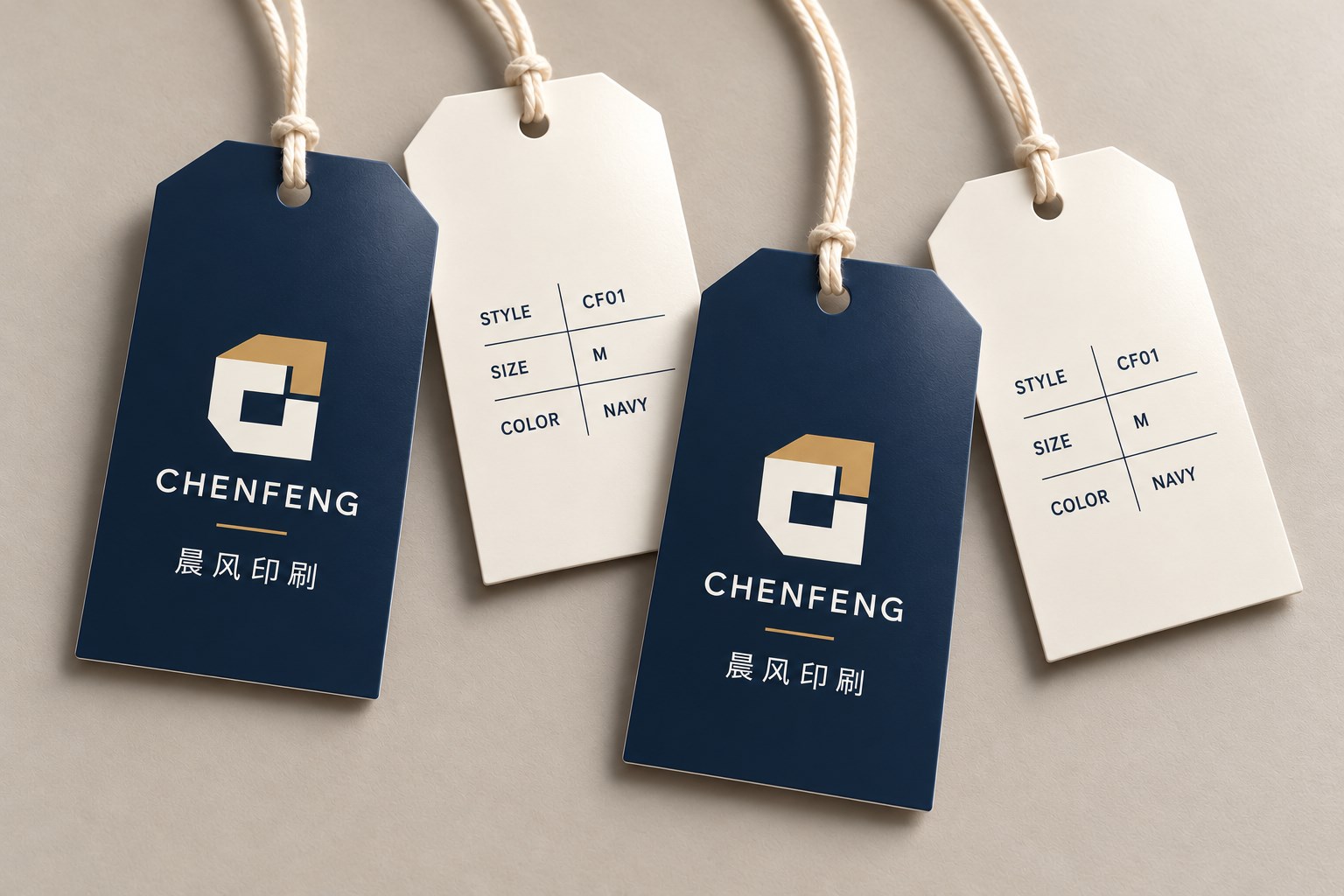 吊牌印刷产品效果示意